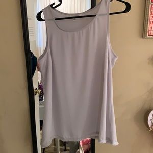 CHARMING CHARLIE - LIGHT GREY TANK BLOUSE - MEDIUM
